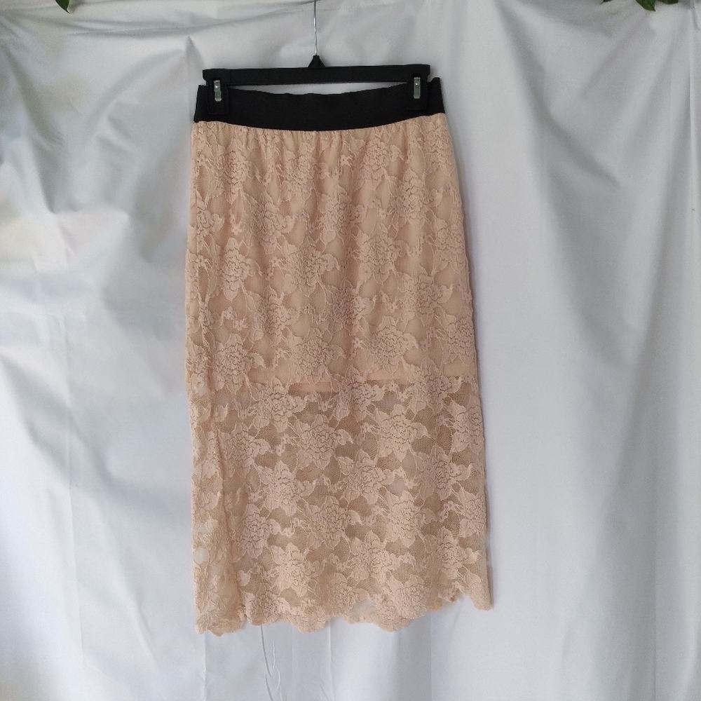 Free People Lace Pencil Skirt